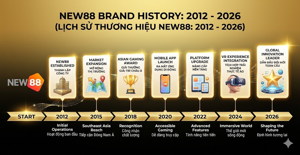 Lịch Sử NEW88 – Thành Lập & Giải Thưởng 2026 - hình ảnh - new88pg8.com